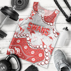 Personalized Sydney Swans Men Tank Top Aboriginal Pattern with Graffiti Style