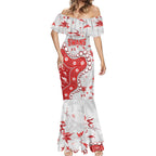 Personalized Sydney Swans Mermaid Dress Aboriginal Pattern with Graffiti Style