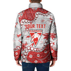Personalized Sydney Swans Padded Jacket Aboriginal Pattern with Graffiti Style
