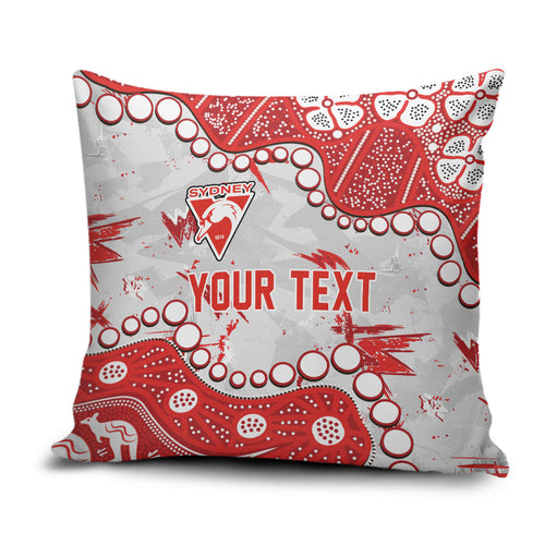 Personalized Sydney Swans Pillow Cover Aboriginal Pattern with Graffiti Style