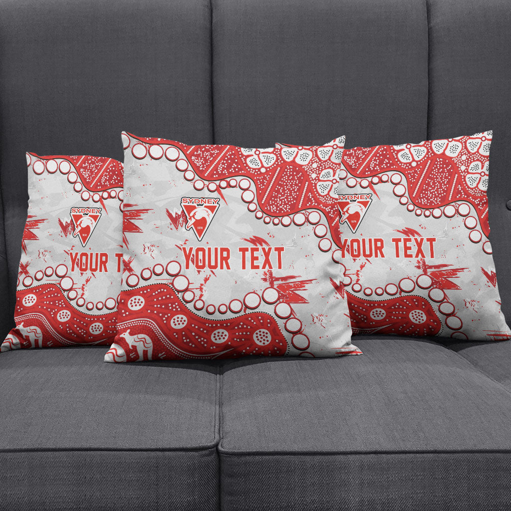 Personalized Sydney Swans Pillow Cover Aboriginal Pattern with Graffiti Style