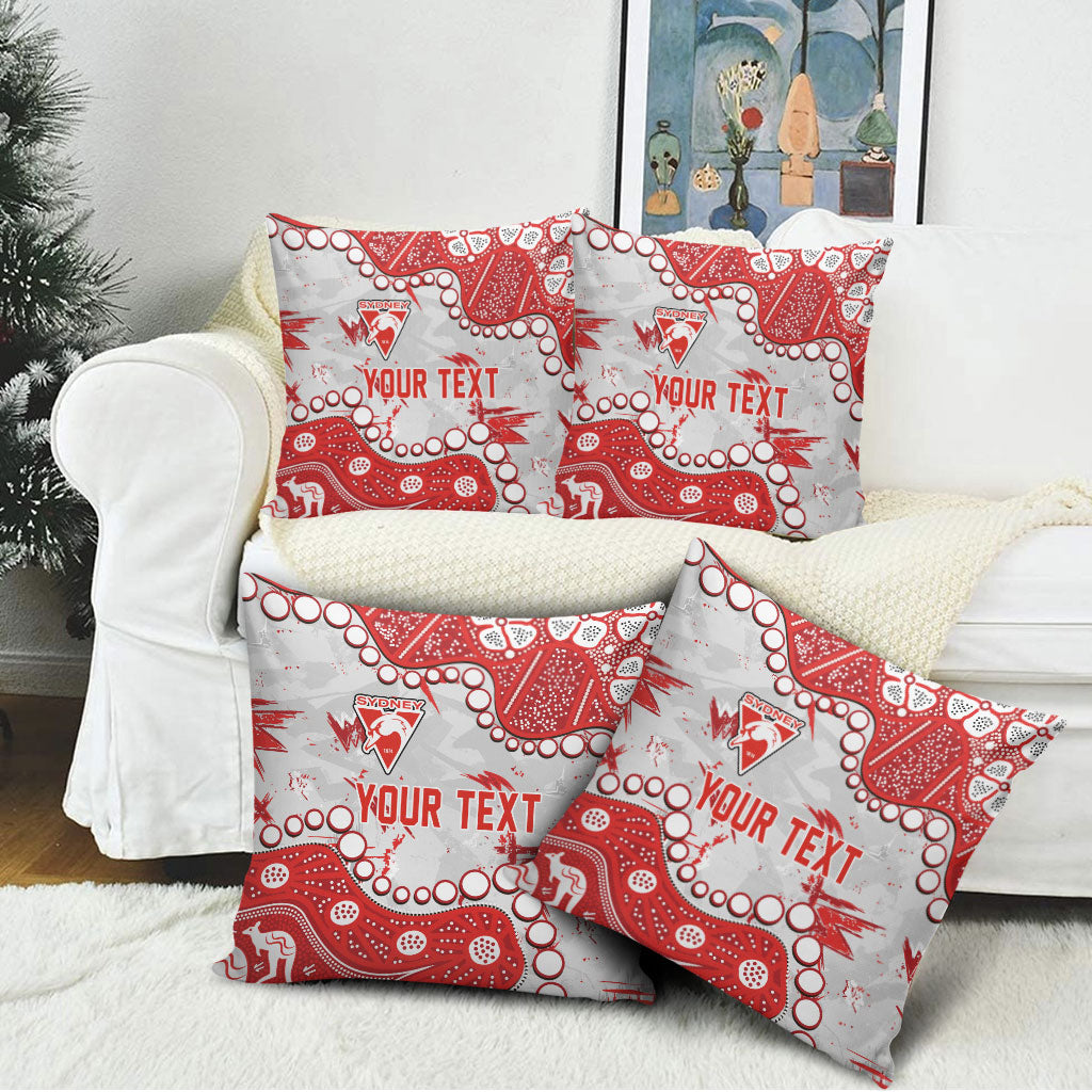 Personalized Sydney Swans Pillow Cover Aboriginal Pattern with Graffiti Style