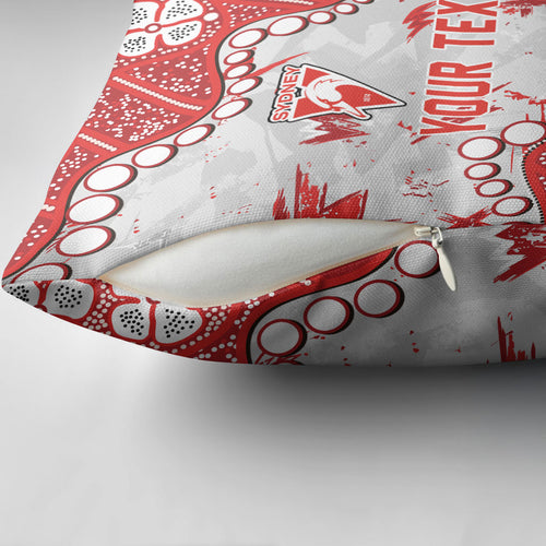Personalized Sydney Swans Pillow Cover Aboriginal Pattern with Graffiti Style