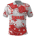 Personalized Sydney Swans Polo Shirt Aboriginal Pattern with Graffiti Style