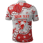 Personalized Sydney Swans Polo Shirt Aboriginal Pattern with Graffiti Style