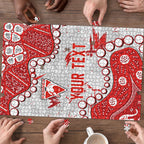 Personalized Sydney Swans Puzzle Aboriginal Pattern with Graffiti Style