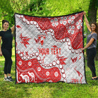 Personalized Sydney Swans Quilt Aboriginal Pattern with Graffiti Style