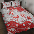 Personalized Sydney Swans Quilt Bed Set Aboriginal Pattern with Graffiti Style