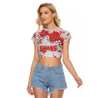 Personalized Sydney Swans Raglan Cropped T Shirt Aboriginal Pattern with Graffiti Style