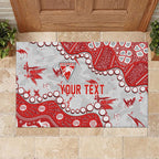 Personalized Sydney Swans Rubber Doormat Aboriginal Pattern with Graffiti Style