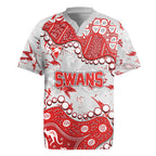 Personalized Sydney Swans Rugby Jersey Aboriginal Pattern with Graffiti Style