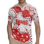 Personalized Sydney Swans Rugby Jersey Aboriginal Pattern with Graffiti Style