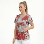 Personalized Sydney Swans Scrub Top Aboriginal Pattern with Graffiti Style