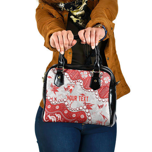 Personalized Sydney Swans Shoulder Handbag Aboriginal Pattern with Graffiti Style