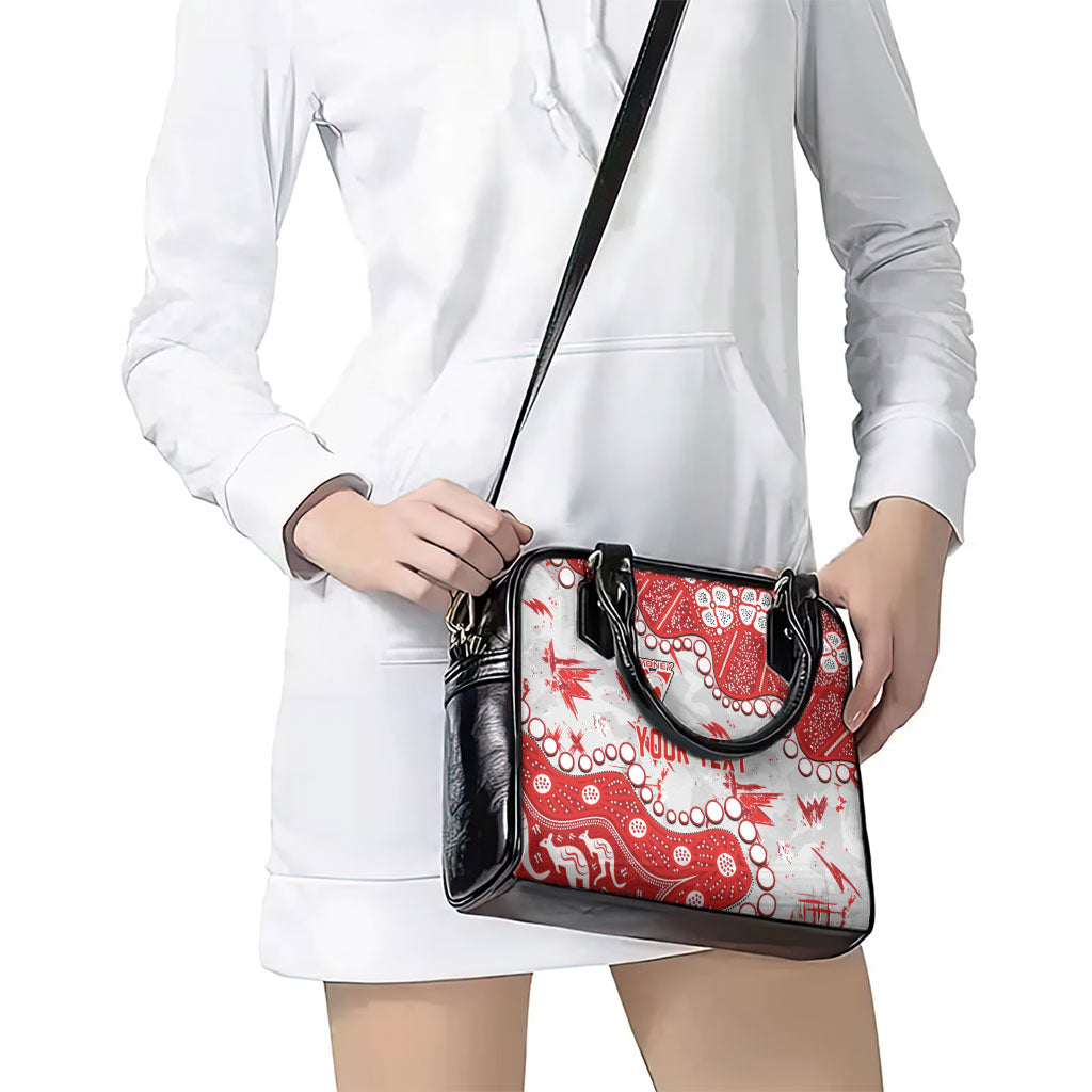 Personalized Sydney Swans Shoulder Handbag Aboriginal Pattern with Graffiti Style