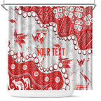 Personalized Sydney Swans Shower Curtain Aboriginal Pattern with Graffiti Style