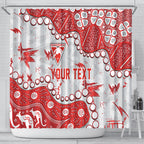 Personalized Sydney Swans Shower Curtain Aboriginal Pattern with Graffiti Style