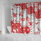 Personalized Sydney Swans Shower Curtain Aboriginal Pattern with Graffiti Style