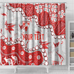 Personalized Sydney Swans Shower Curtain Aboriginal Pattern with Graffiti Style
