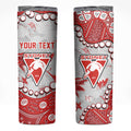 Personalized Sydney Swans Skinny Tumbler Aboriginal Pattern with Graffiti Style