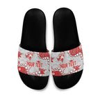 Personalized Sydney Swans Slide Sandals Aboriginal Pattern with Graffiti Style