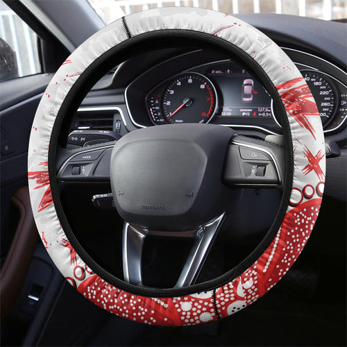 Sydney Swans Steering Wheel Cover Aboriginal Pattern with Graffiti Style