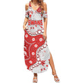 Personalized Sydney Swans Summer Maxi Dress Aboriginal Pattern with Graffiti Style