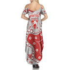 Personalized Sydney Swans Summer Maxi Dress Aboriginal Pattern with Graffiti Style