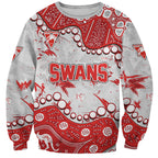 Personalized Sydney Swans Sweatshirt Aboriginal Pattern with Graffiti Style