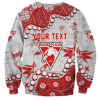 Personalized Sydney Swans Sweatshirt Aboriginal Pattern with Graffiti Style