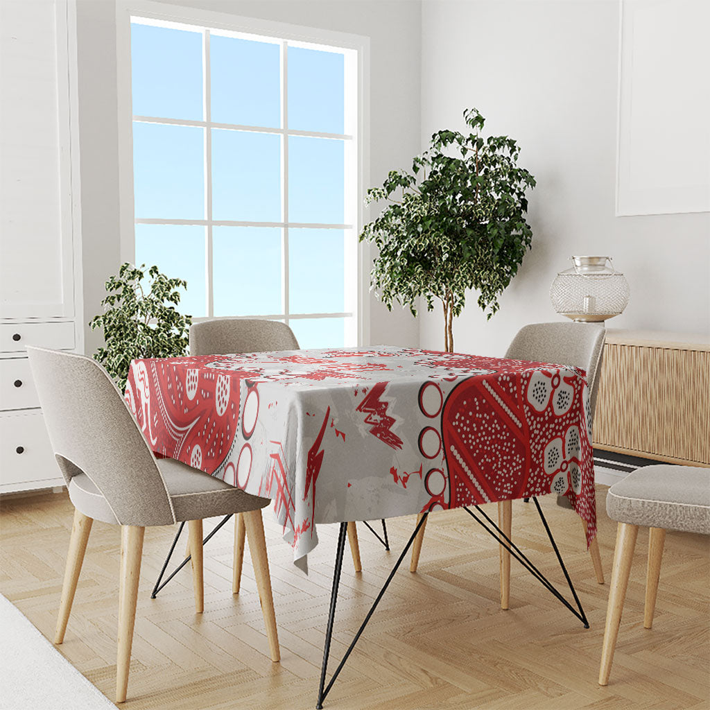 Personalized Sydney Swans Tablecloth Aboriginal Pattern with Graffiti Style