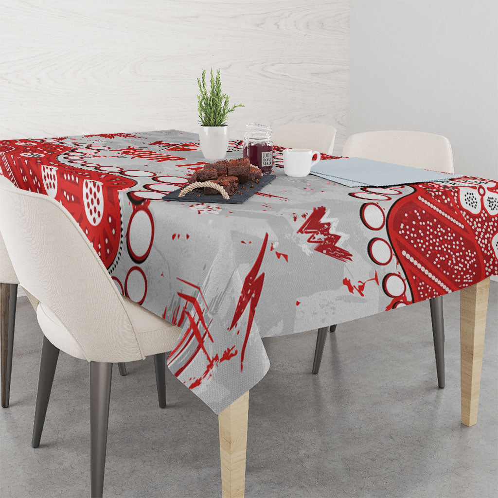 Personalized Sydney Swans Tablecloth Aboriginal Pattern with Graffiti Style