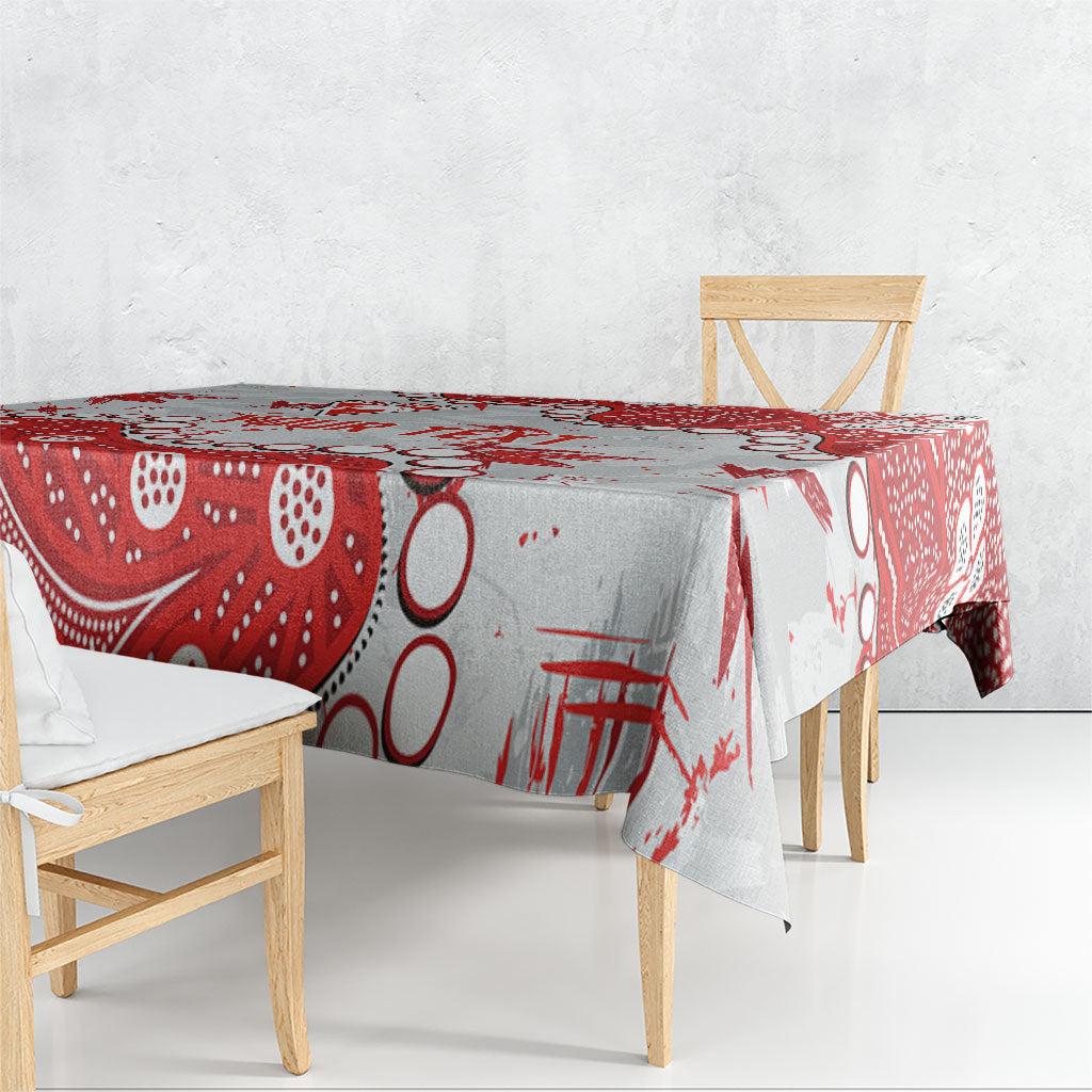 Personalized Sydney Swans Tablecloth Aboriginal Pattern with Graffiti Style