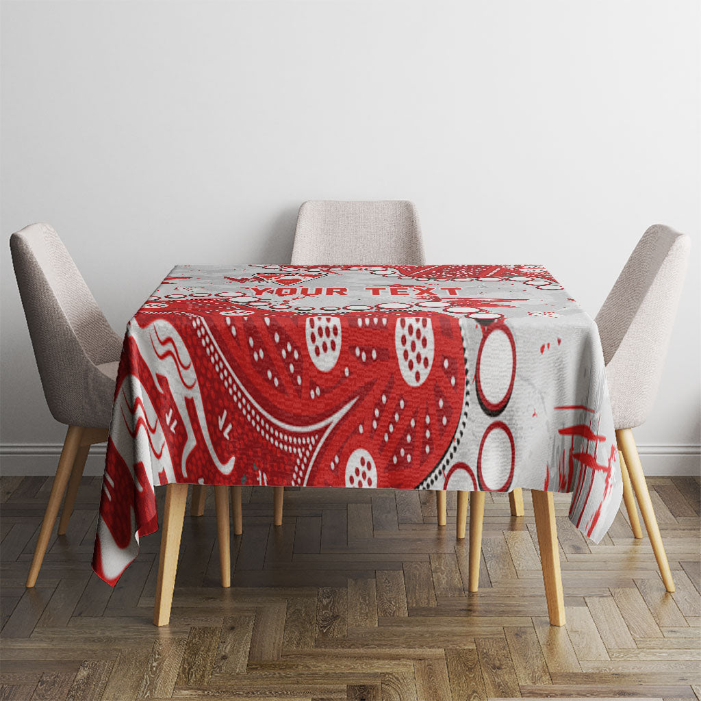 Personalized Sydney Swans Tablecloth Aboriginal Pattern with Graffiti Style