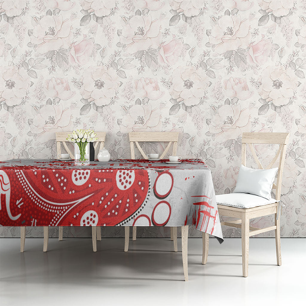 Personalized Sydney Swans Tablecloth Aboriginal Pattern with Graffiti Style