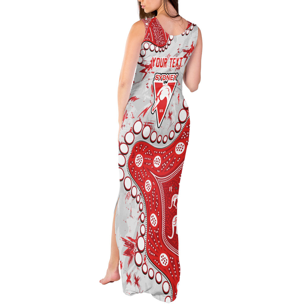 Personalized Sydney Swans Tank Maxi Dress Aboriginal Pattern with Graffiti Style