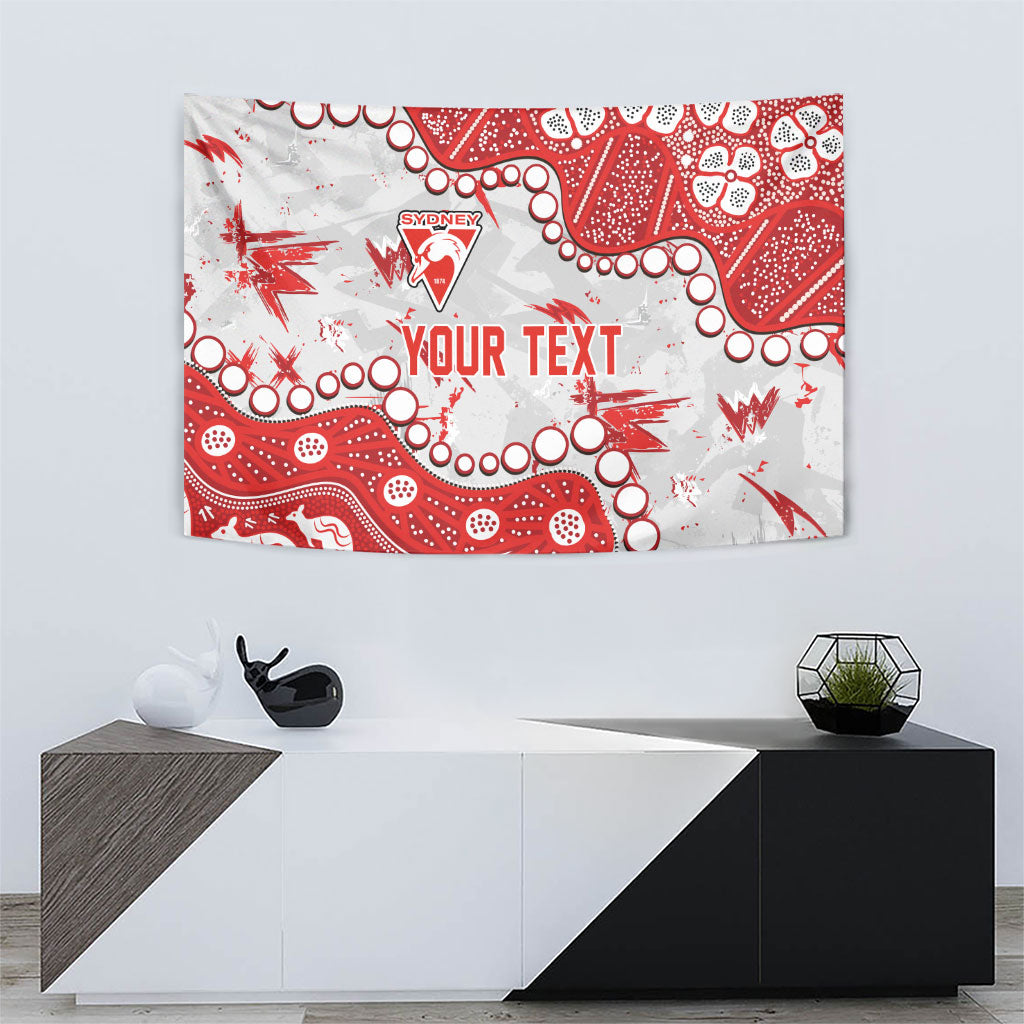 Personalized Sydney Swans Tapestry Aboriginal Pattern with Graffiti Style