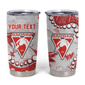 Personalized Sydney Swans Tumbler Cup Aboriginal Pattern with Graffiti Style