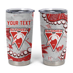Personalized Sydney Swans Tumbler Cup Aboriginal Pattern with Graffiti Style