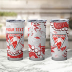 Personalized Sydney Swans Tumbler Cup Aboriginal Pattern with Graffiti Style