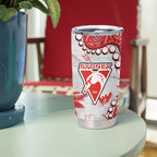 Personalized Sydney Swans Tumbler Cup Aboriginal Pattern with Graffiti Style