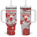 Personalized Sydney Swans Tumbler With Handle Aboriginal Pattern with Graffiti Style
