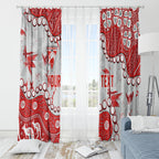 Personalized Sydney Swans Window Curtain Aboriginal Pattern with Graffiti Style