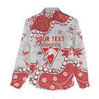 Personalized Sydney Swans Women Casual Shirt Aboriginal Pattern with Graffiti Style