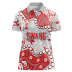 Personalized Sydney Swans Women Polo Shirt Aboriginal Pattern with Graffiti Style