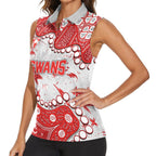 Personalized Sydney Swans Women Sleeveless Polo Shirt Aboriginal Pattern with Graffiti Style