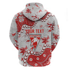 Personalized Sydney Swans Zip Hoodie Aboriginal Pattern with Graffiti Style