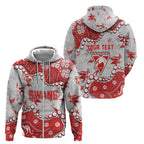 Personalized Sydney Swans Zip Hoodie Aboriginal Pattern with Graffiti Style