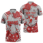 Personalized Sydney Swans Zipper Polo Shirt Aboriginal Pattern with Graffiti Style