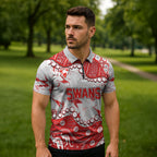Personalized Sydney Swans Zipper Polo Shirt Aboriginal Pattern with Graffiti Style